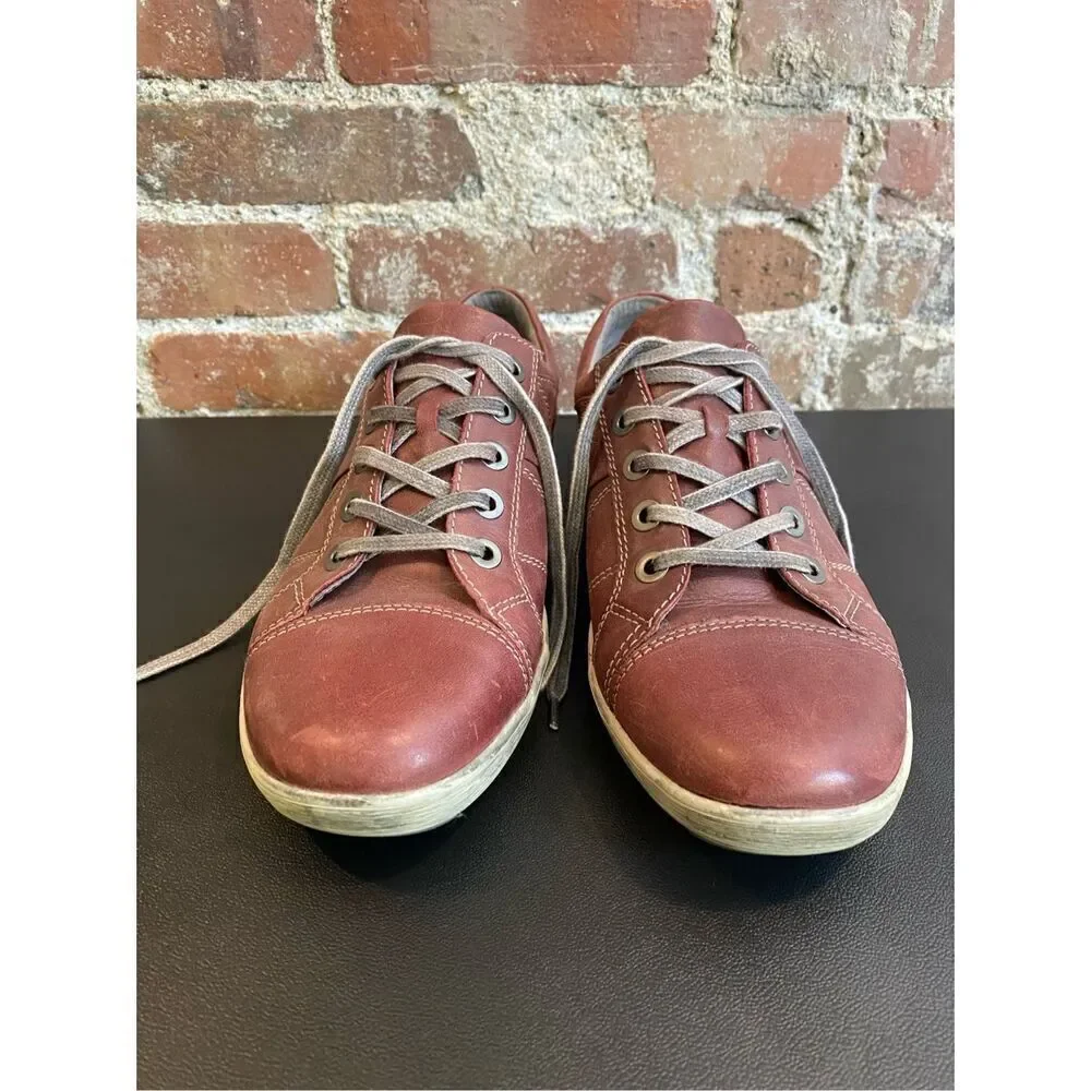 Josef Seibel Maroon Leather Comfort Shoe Men’s SZ 44